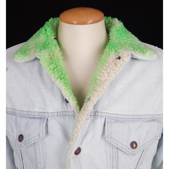 NotSoNormal Look Inside Faux Shearling Denim Jacket M Mens NSN $487 - Picture 4 of 16